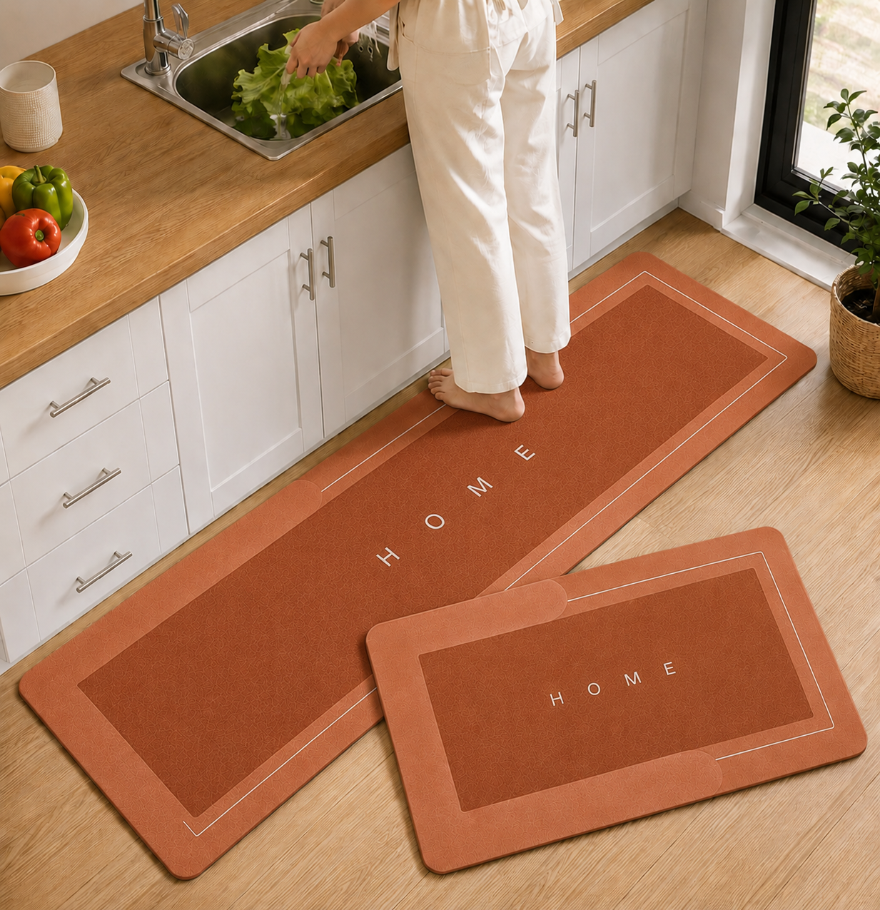 Alfombras Antideslizantes Súper Absorbentes para Cocina y Baño – Combo x2