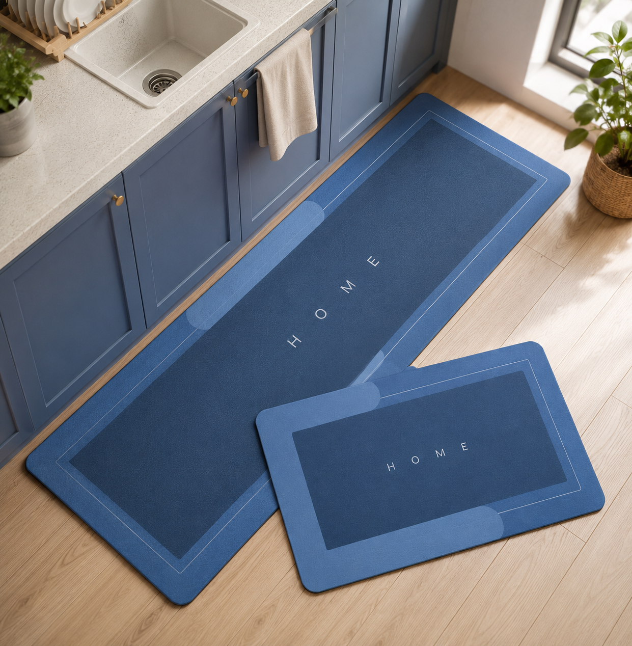 Alfombras Antideslizantes Súper Absorbentes para Cocina y Baño – Combo x2